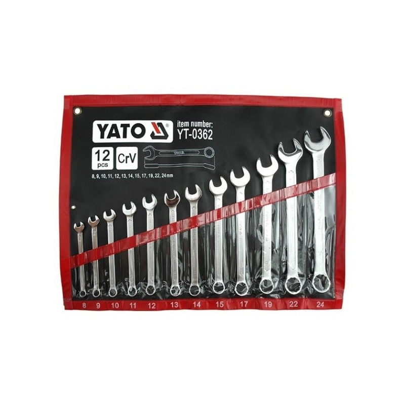 Sada klíčů očkoplochých 12ks 8-24 mm YATO YT-0362
