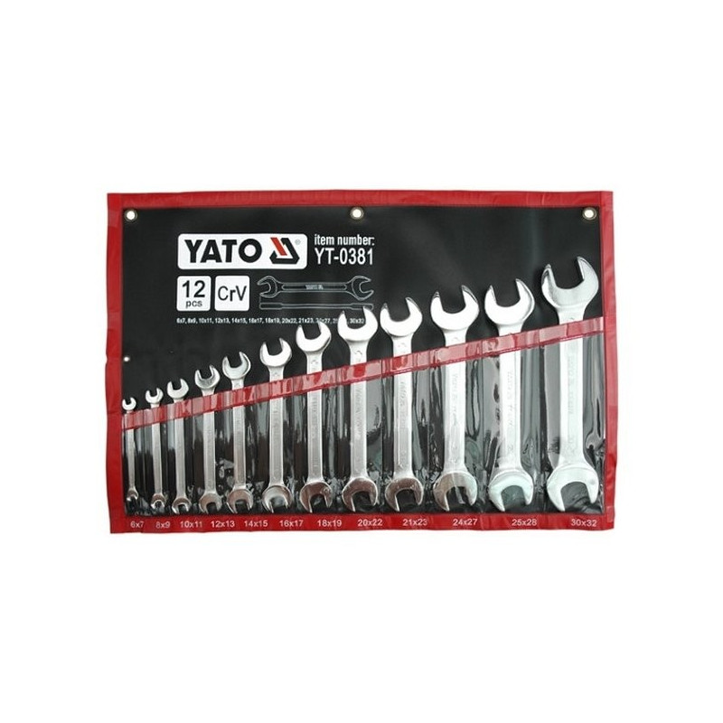 Sada klíčů plochých 12 ks 6 - 32 mm YATO YT-0381
