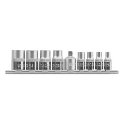 Sada nástavců 1/4", 3/8" TORX 9 ks E5-E16 YATO YT-0520