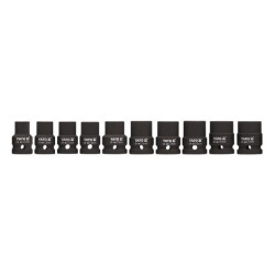 Sada nástavců 1/2" rázové šestihranné 10 ks 10-22 mm CrMo YATO YT-1025