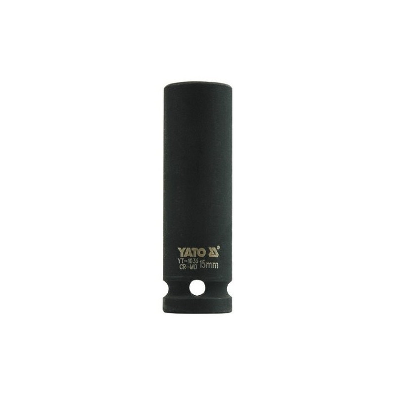 Šestihranný hluboký bit CrMo - 1/2 palce, 15 mm rázový YATO YT-1035 