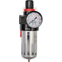 Regulátor tlaku vzduchu 1/2", max. 0,93MPa, s filtrem (90ccm) YATO YT-2383