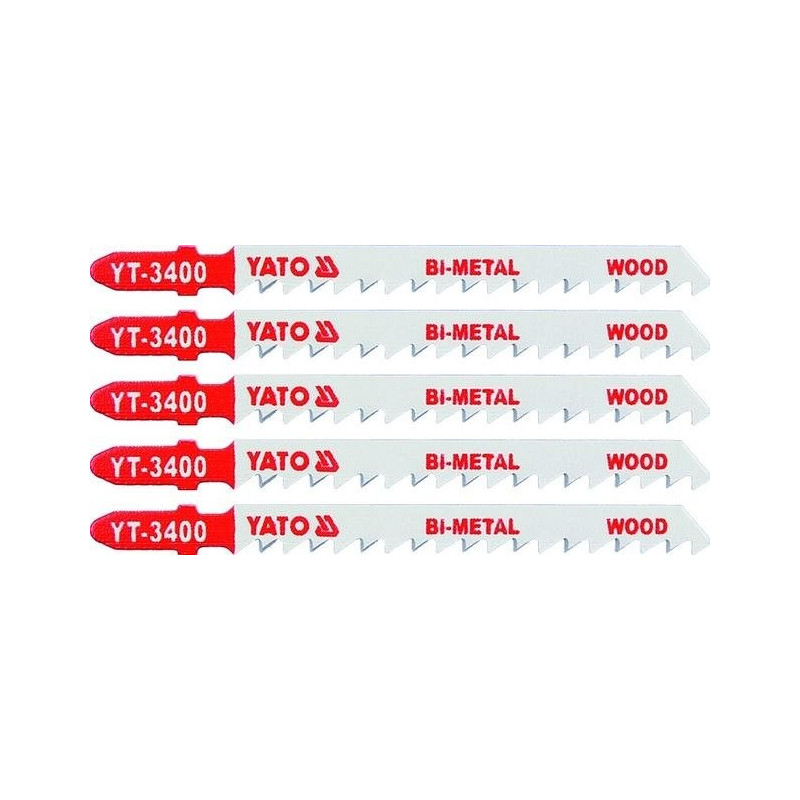 List do přímočaré pily 100 mm na dřevo TPI6 5 ks Bi-Metal YATO YT-3400