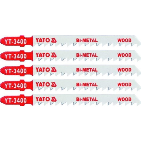 List do přímočaré pily 100 mm na dřevo TPI6 5 ks Bi-Metal YATO YT-3400