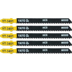 List pilový do přímočaré pily 100 mm na dřevo TPI10 5 ks YATO YT-3401