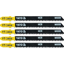 List pilový do přímočaré pily 100 mm na dřevo TPI10 5 ks YATO YT-3404