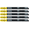 List pilový do přímočaré pily 100 mm na dřevo TPI10 5 ks YATO YT-3404