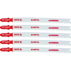 List pilový do přímočaré pily 130 mm UNI TPI10-5 5 ks Bi-Metal YATO YT-3417