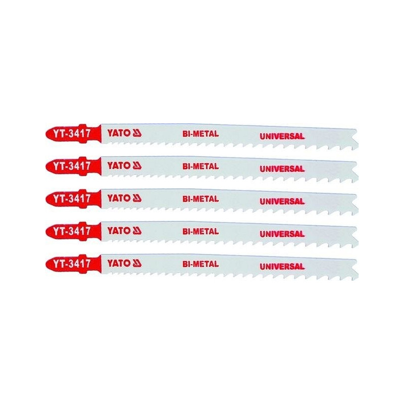 List pilový do přímočaré pily 130 mm UNI TPI10-5 5 ks Bi-Metal YATO YT-3417