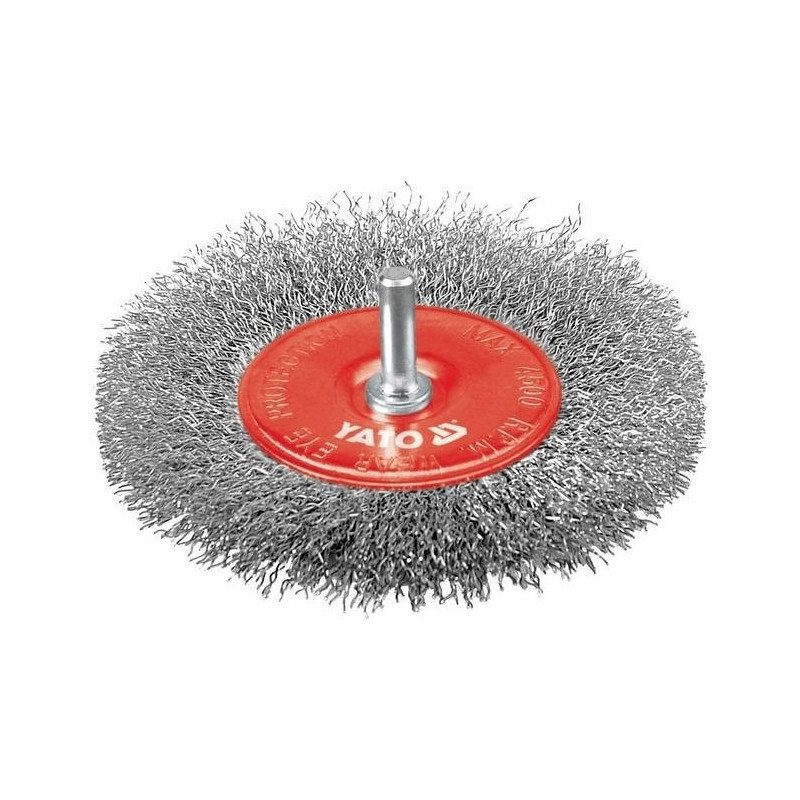 Kartáč drátěný boční s nástavcem do vrtačky 100 mm INOX YATO YT-4758