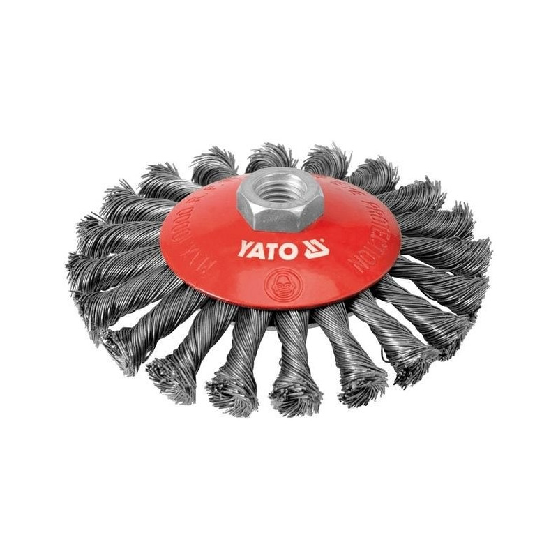 Kartáč drátěný boční M14 x 125 mm INOX YATO YT-4764