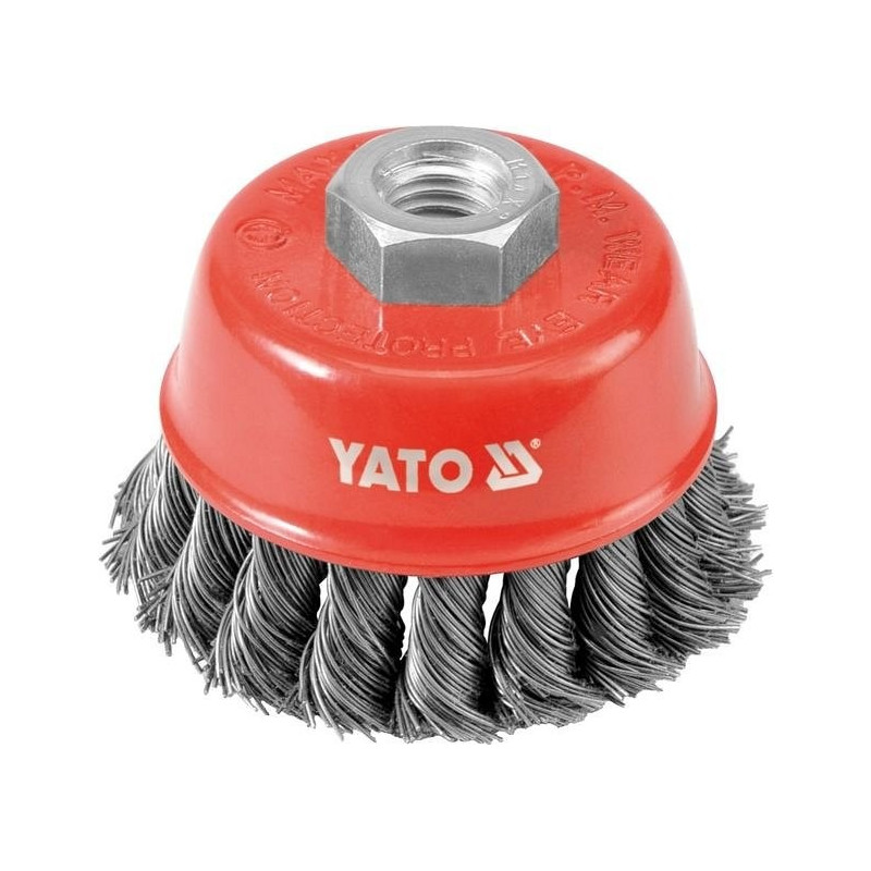 Kartáč drátěný čelní M14 x 60 mm YATO YT-4767