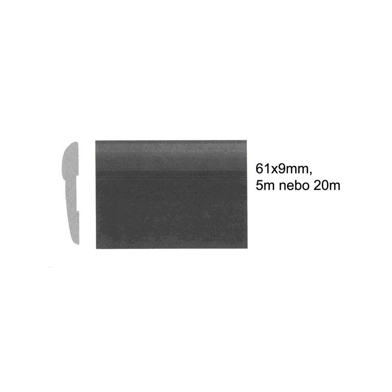 Samolepicí lišta na auto černá 61x9mm 5m