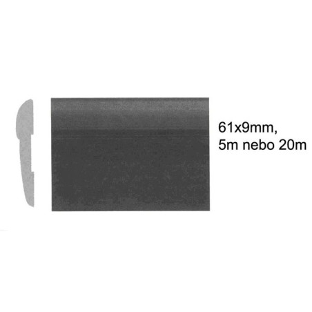 Samolepicí lišta na auto černá 61x9mm 20m