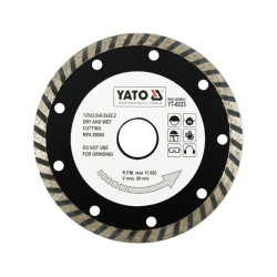 Kotouč diamantový 125 x 22,2 x 2,6 mm turbo YATO YT-6023