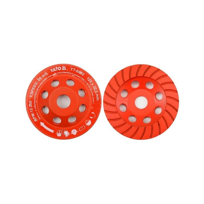 Kotouč diamantový 125 x 22,2 mm brusný YATO YT-6032