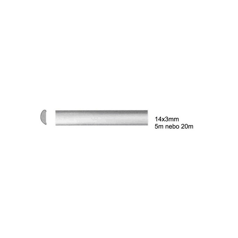 Samolepicí lišta stříbrná, 14x3mm - 5m.
