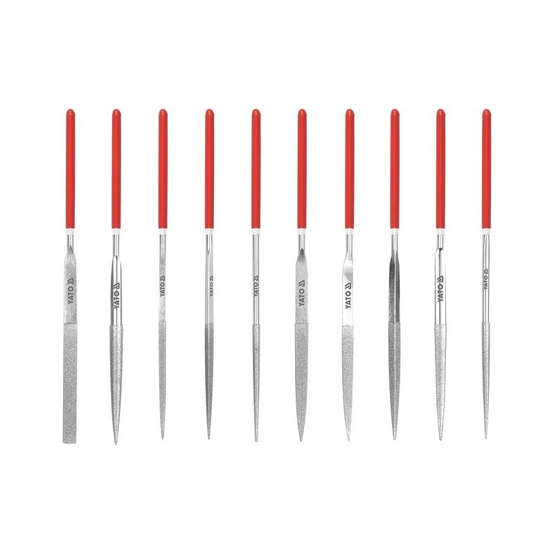 Sada pilníků jehlových diamantových 3 x 140 mm 10 ks 50 mm YATO YT-6144