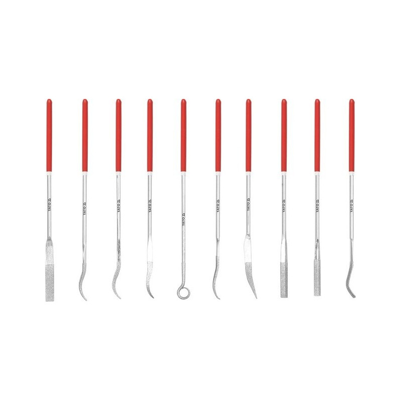 Sada pilníků jehlových diamantových 3 x 140 mm 10 ks 25 mm YATO YT-6145