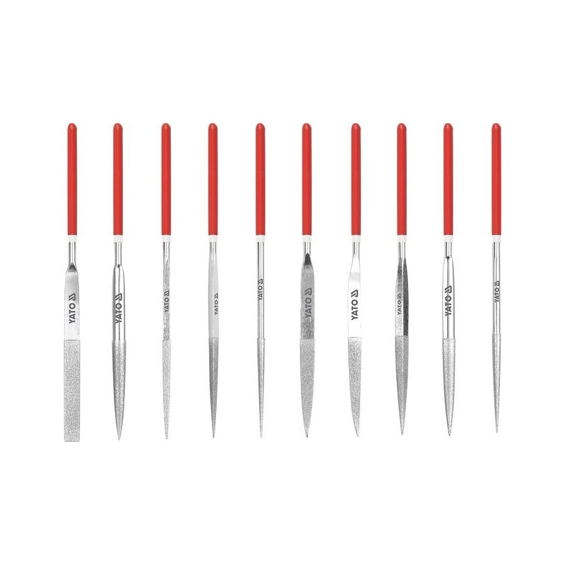 Sada pilníků jehlových diamantových 4 x 160 mm 10 ks 50 mm YATO YT-6151