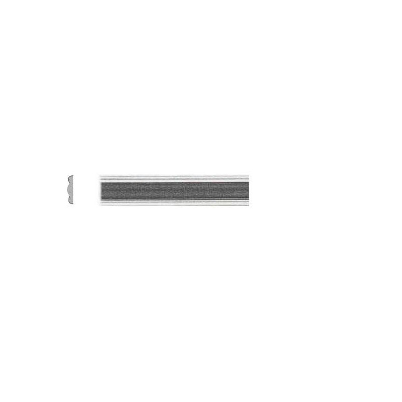 Samolepicí lišta 17x4mm - 5m. 2x stříbrný proužek.