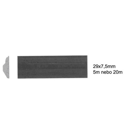 Samolepicí lišta černá, 29x7,5mm - 5m.