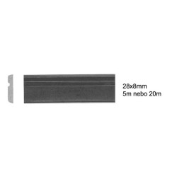 Samolepicí lišta černá, 28x8mm - 5m.