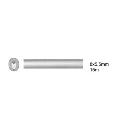 Samolepicí lišta U-profil, stříbrná, 8x5,5mm - 15m.