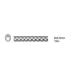 Samolepicí lišta U-profil, šachovnice, 8x5,5mm - 15m.