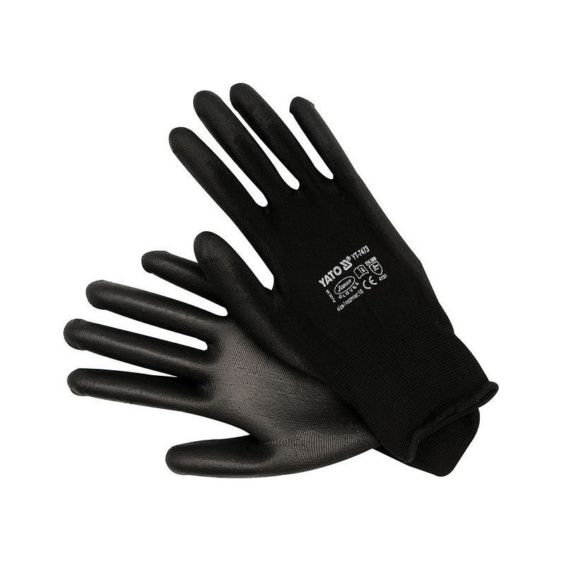 Pracovní rukavice nylon/PU YATO YT-7473