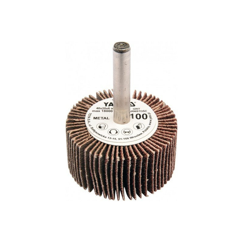 Kotouč lamenový radiální 40x20 P-40 s hřídelíu 6 mm YATO YT-83351