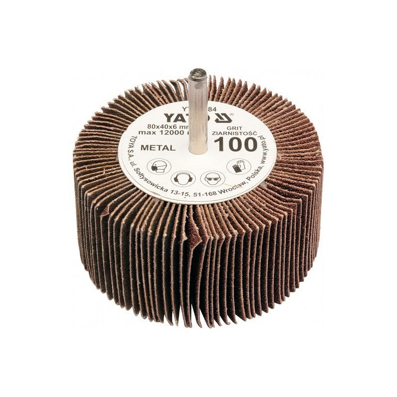 Kotouč lamenový radiální 80x40 P-80 shřídelí 6mm YATO YT-83383