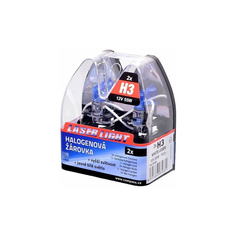 Autožárovka H3 12V 55W WHITE LASER - 2ks