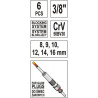 Klíč na svíčky sada 6ks 8-16mm YATO YT-0534