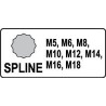 Sada nástrčných klíčů 1/2" Spline, 8ks YATO YT-1069