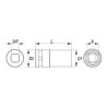 Nástavec 3/4" rázový šestihranný hluboký 24 mm CrMo YATO YT-1124