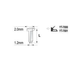 Hřebíky do sešívačky 10 mm 1000 ks YATO YT-7032