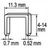 Spona do sešívačky 8 x 11,2 mm 1000 ks YATO YT-7052