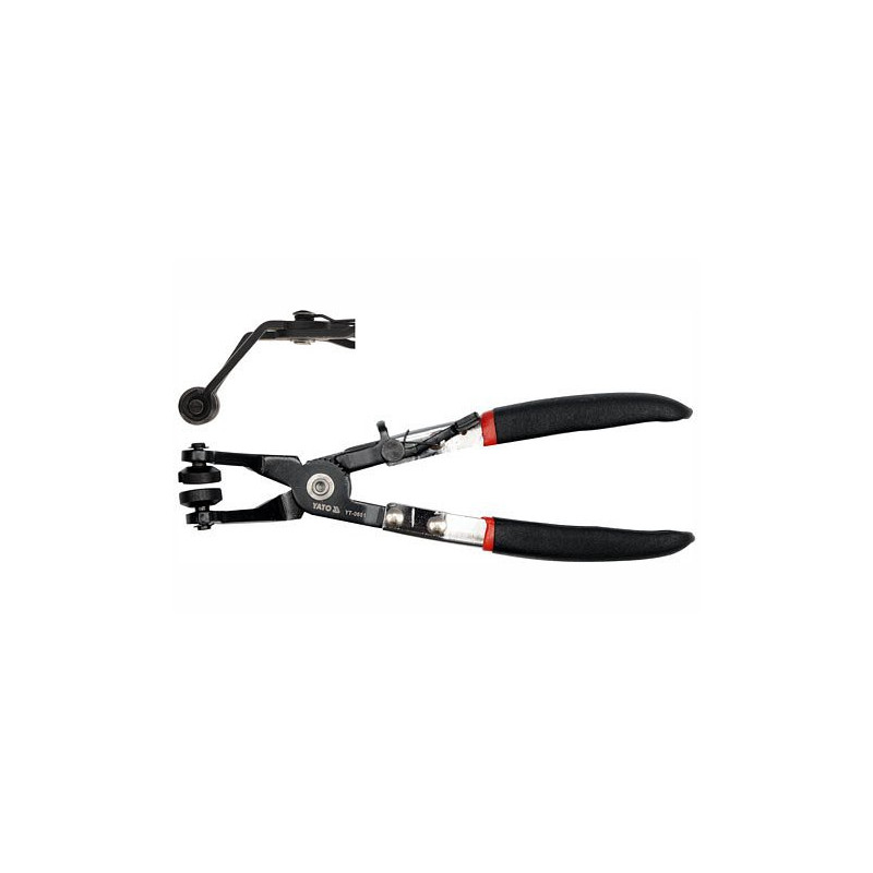 Kleště na samosvorné hadicové spony 230mm 45° YATO YT-0651
