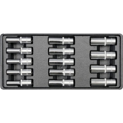 Vložka do zásuvky - klíče nástrčné hluboké 8-21mm 14ks YATO YT-5539
