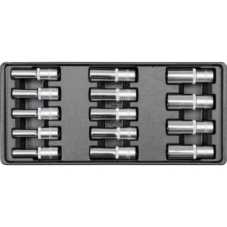 Vložka do zásuvky - klíče nástrčné hluboké 8-21mm 14ks YATO YT-5539
