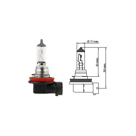 Autožárovka H11 12V 55W PGJ19-2 TESLA B11101
