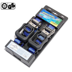 Popruh s ráčnou a háky 2ks 400daN 32mm x 4,90m TÜV