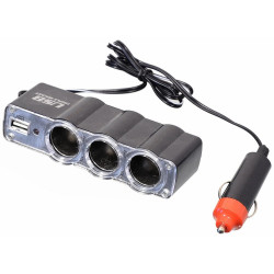 Roztrojka 12/24V + USB 1000mA