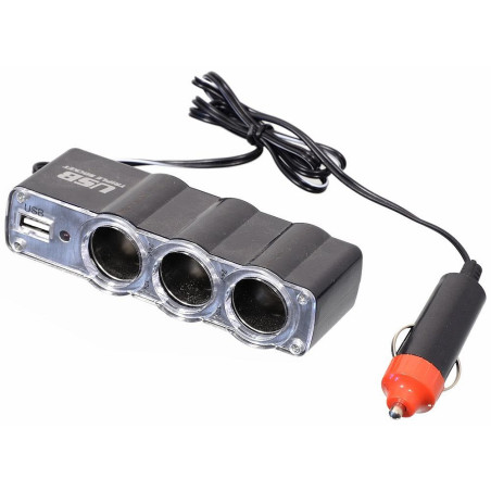 Roztrojka 12/24V + USB 1000mA