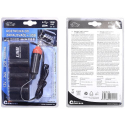 Roztrojka 12/24V + USB 1000mA