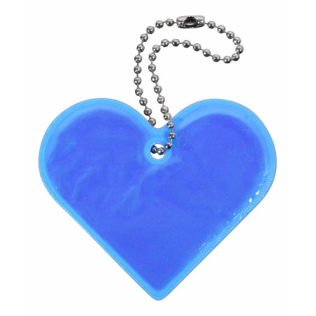 Přívěšek reflexní SRDCE - modrý Compass 01721