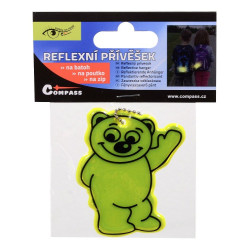Přívěšek reflexní BEAR - žlutý Compass 01723