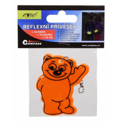 Přívěšek reflexní BEAR - oranžový Compass 01724