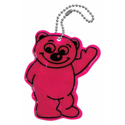 Přívěsek na klíče Compass reflexní BEAR fialový 01725